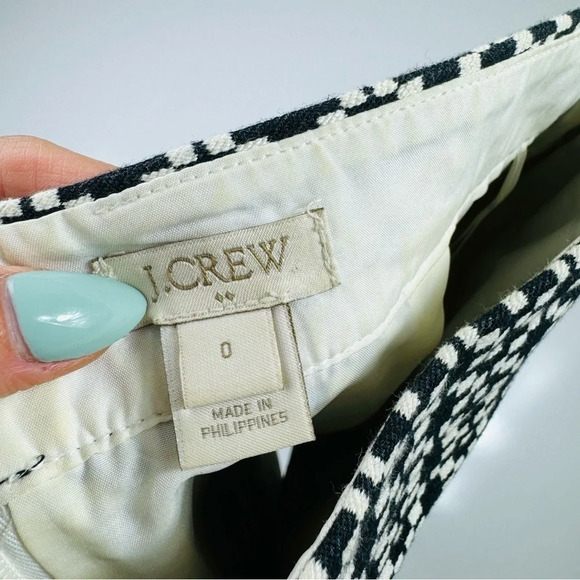 J. Crew White Chevron Straight Skirt Size 0 - Picture 8 of 10